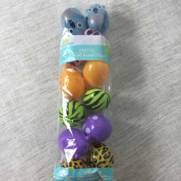Lot of 2 Way to Celebrate Colorful Fillable Animal Easter Eggs 12 Count Each - Picture 3 of 7